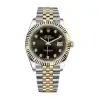 rolex datejust black dial diamond