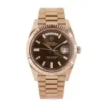 rolex day-date rose gold chocolate dial