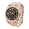 rolex day date rose gold chocolate dial