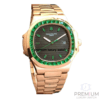 green emerald watch rose gold