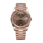 rolex day-date rose gold chocolate dial