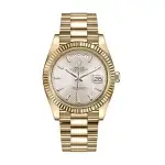 rolex day-date 40 yellow gold silver dial