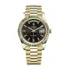 rolex day date gold black dial