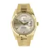 rolex oyster perpetual day date silver and gold