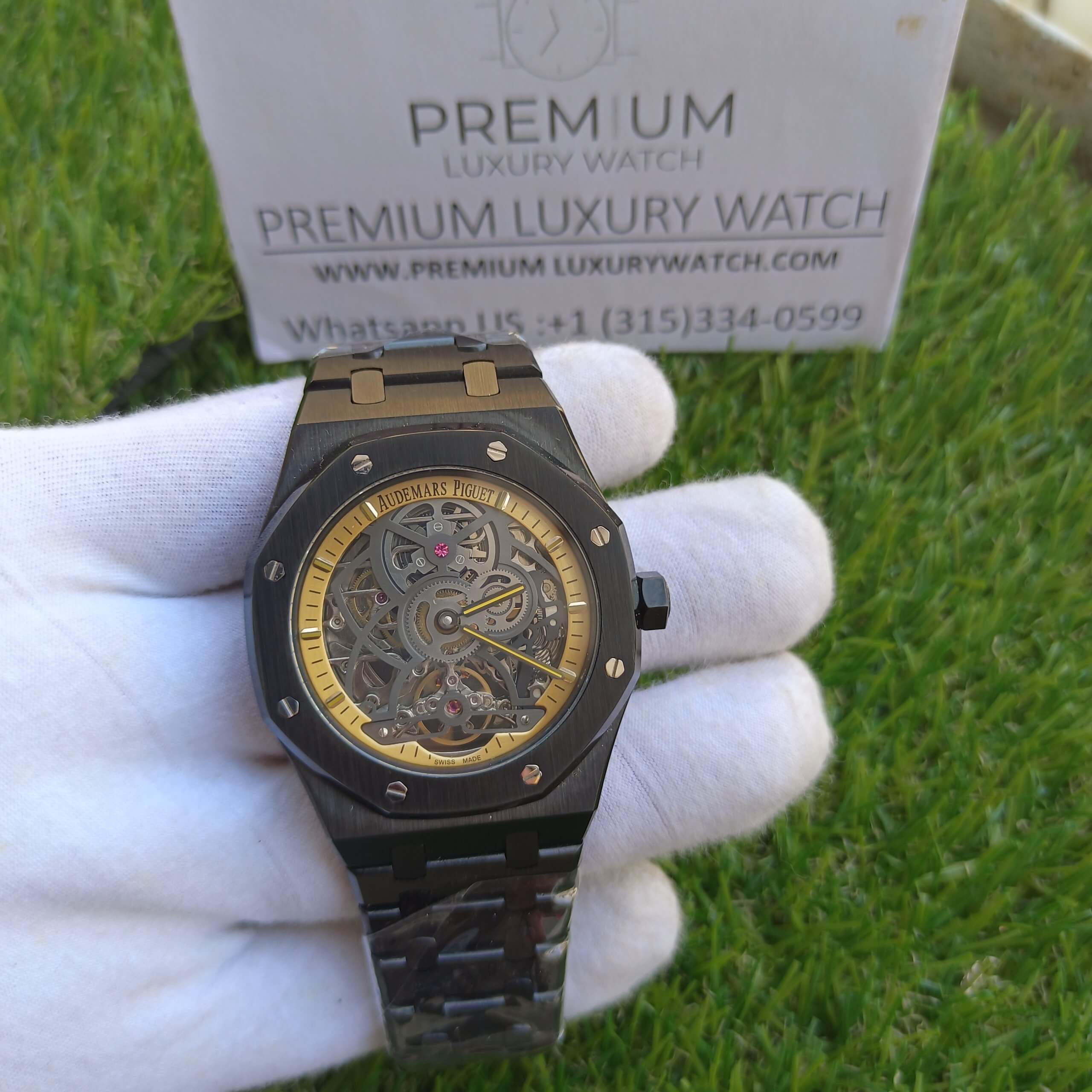 Audemars Piguet Royal Oak Skeleton Tourbillion Black Yellow 41