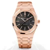 ap royal oak rose gold black dial