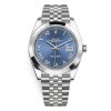 rolex datejust 41 blue dial jubilee