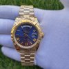 rolex day-date gold blue dial