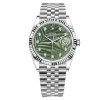 rolex datejust 41 green dial jubilee