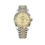 rolex datejust 41 two tone champagne dial