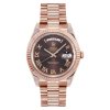 Rolex Day-Date 40 MM Rose Gold With Brown Dial Watch