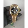 rolex gmt master yellow gold black dial