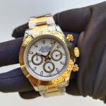 rolex daytona white two tone